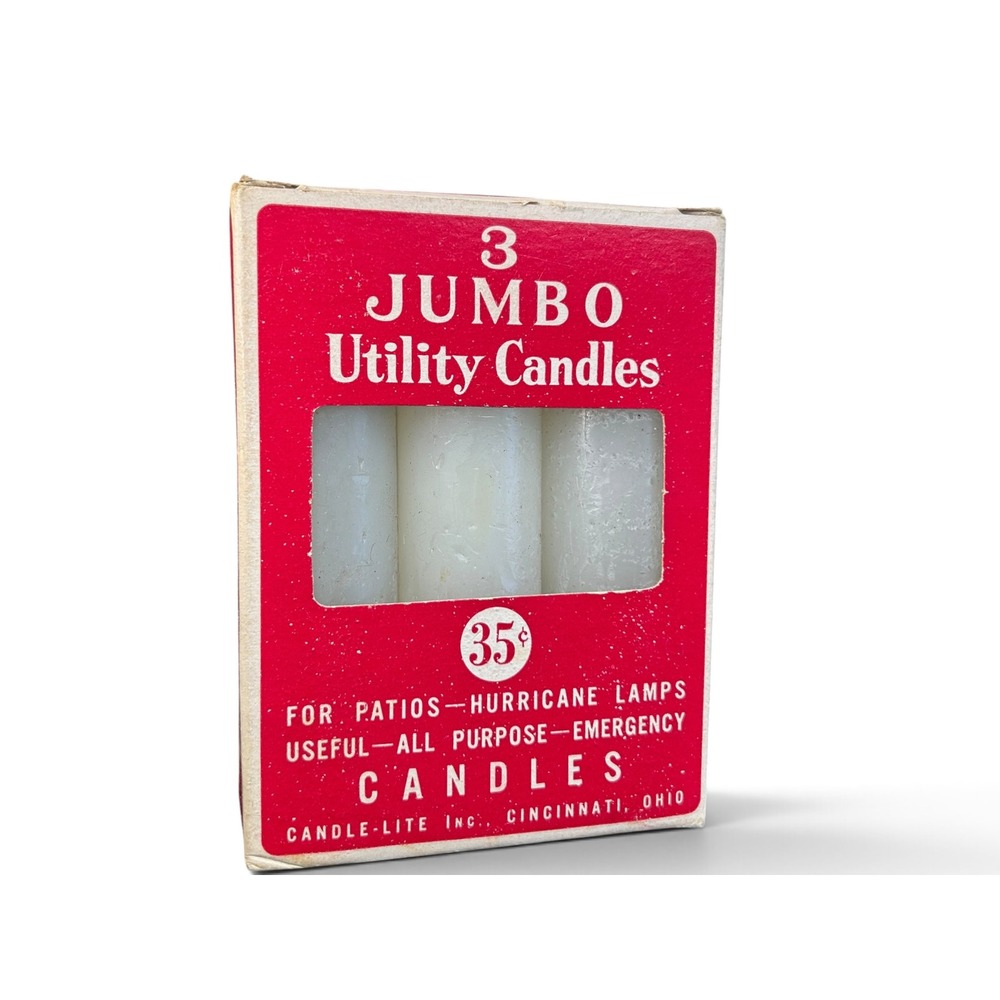 Vintage 3 Jumbo Utility Candles Pack – Candle-Lite Cincinnati NOS